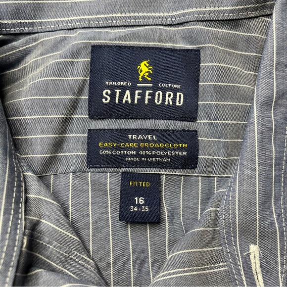 STAFFORD TRAVEL LONG-SLEEVED FITTED SHIRT - Picture 2 of 4